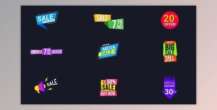 Attractive Offer Sale Labels and Badges (Videohive 39340088) - AE Project