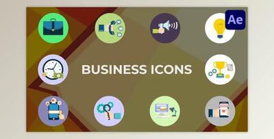 Animated Business Icons for After Effects (Videohive 45973444) - AE Project