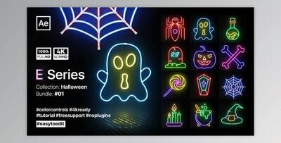 Halloween Neon Elements (Videohive 39820089) - AE Project