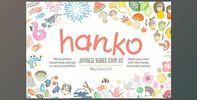 HANKO Japanese Stamp Kit CreativeMarket-1143298
