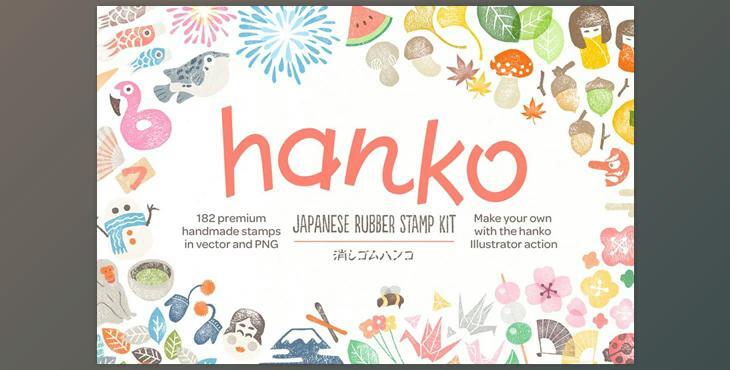 HANKO Japanese Stamp Kit CreativeMarket-1143298