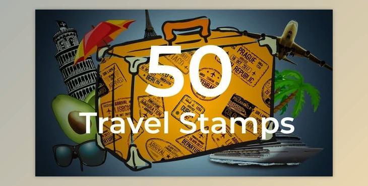 50 Travel Stamps (Videohive 23673412) - AE Project
