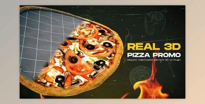 Real 3D Pizza Modern Promo (Videohive 34630592) - AE Project