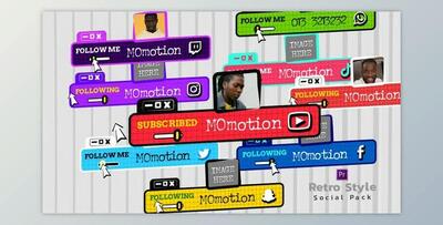 Retro Lower Thirds (Videohive 37870304) - PR Project