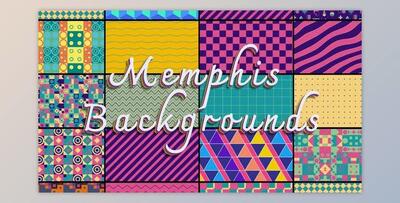 Memphis Colorful Backgrounds (Videohive 47490756) - AE Project