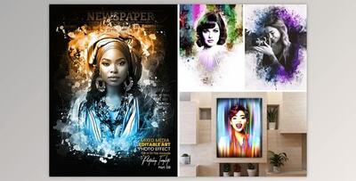 Creative Mixed Art Photo Effect 88206611