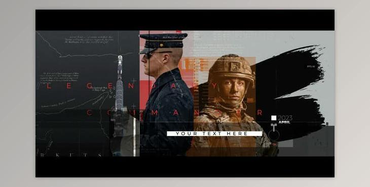 The War History Glitch Slideshow (Videohive 49042322) - AE Project