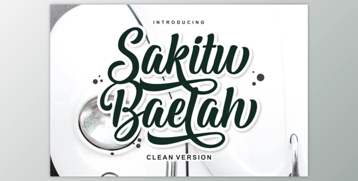 Sakitu Baelah - Clean Brush Font