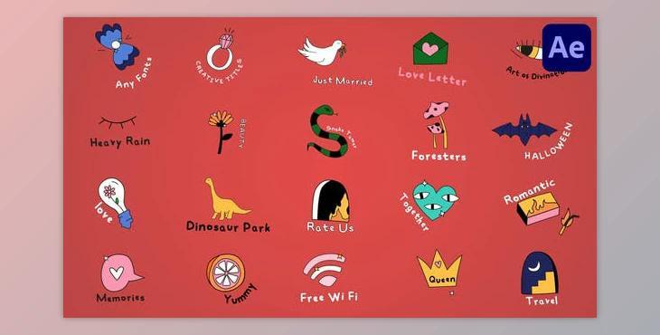 Cartoon Lyric Titles for After Effects (Videohive 45067727) - AE Project