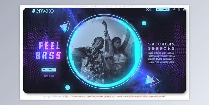 House Music Party Promo (Videohive 39657637) - AE Project