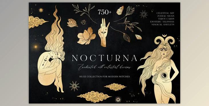 NOCTURNA Hidden Secrets Collection By Muse Art (PNG, EPS, JPG)