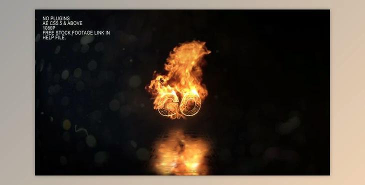 Realistic Fire Logo 3 (Videohive 25116321)