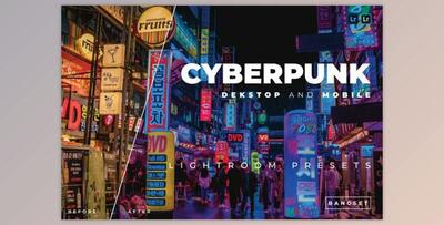 Cyberpunk Desktop and Mobile Lightroom Preset by Bangset