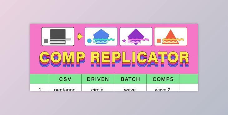 Aescripts Comp Replicator: CSV Driven Batch Comps v1.0