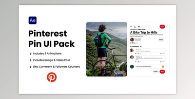 Pinterest Pin UI Pack (Videohive 37421382) - AE Project