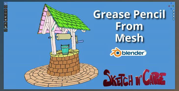 Blender Market - Grease Pencil From Mesh v2.60 Pro