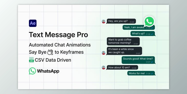 WhatsApp Text Message Pro (Videohive 52315175) - AE Project