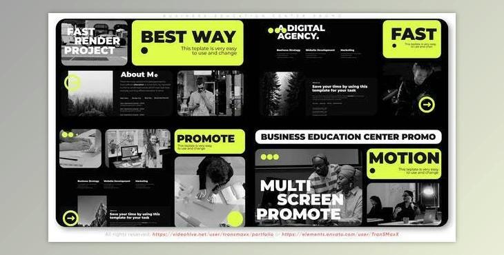 Business Education Center Multiscreen Promo (Videohive 38219478) - AE Project