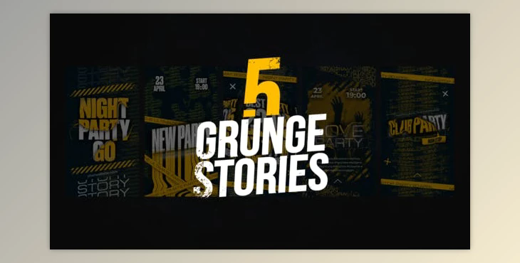 5 Grunge Stories (Videohive 44871934) - AE Project