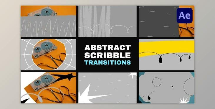 Abstract Scribble Transitions for After Effects (Videohive 53684778) - AE Project