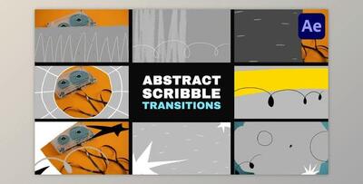 Abstract Scribble Transitions for After Effects (Videohive 53684778) - AE Project