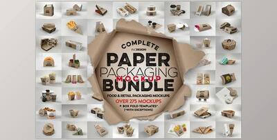 BUNDLE - Paper Packaging Mockup CreativeMarket-2513245