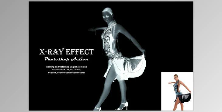 X-Ray Effect Photoshop Action CreativeMarket-5348494 (ATN)