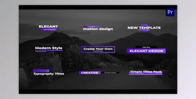 Simple Creative Titles For Premiere Pro (Videohive 33640175) - PR Project