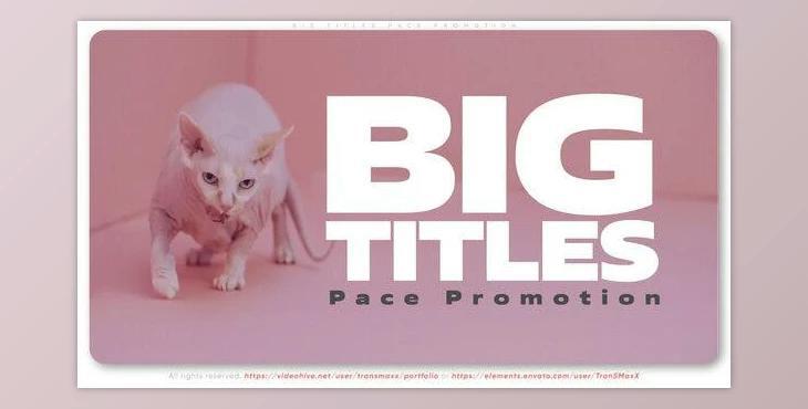 Big Titles Pace Promotion (Videohive 41431831) - AE Project