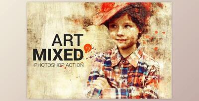 Mixed Art 2 Photoshop Action By SlideSalad