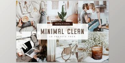 Minimal Clean Lightroom Presets Pack CreativeMarket-6018691 (XMP, LRTEMPLATE, DNG)