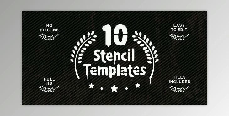 Ten Stencil Templates (Videohive 13103035) - AE Project