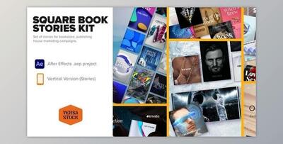 Vertical Square Book Marketing Stories (Videohive 37685106) - AE Project