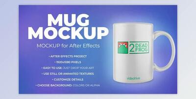 Mug Mockup Template – Animated Mockup PRO (Videohive 39523525) - AE Project