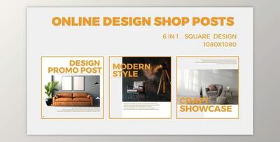 Online Design Shop Posts (Videohive 47646703) - AE Project