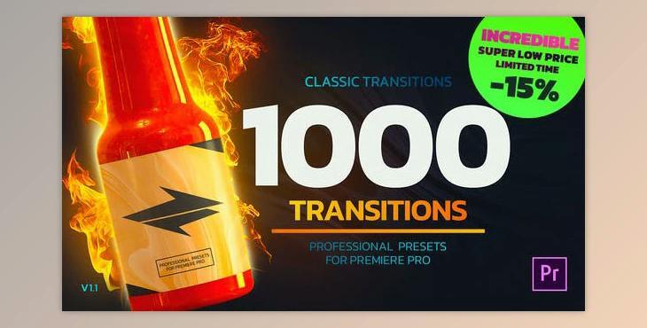 1000 Premiere Pro Transitions (Videohive 26058666) - PR Project