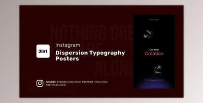 Instagram Dispersion Typography Posters (Videohive 50672751) - AE Project