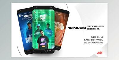 10 Music Stories (Videohive 49216250) - AE Project