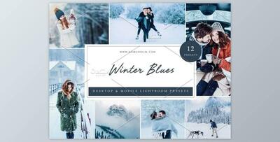 12 x Lightroom Presets, Winter Blues By Kzara Visual Concepts