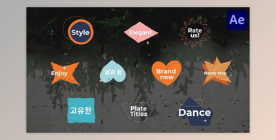 Plate Titles for After Effects (Videohive 50726413) - AE Project