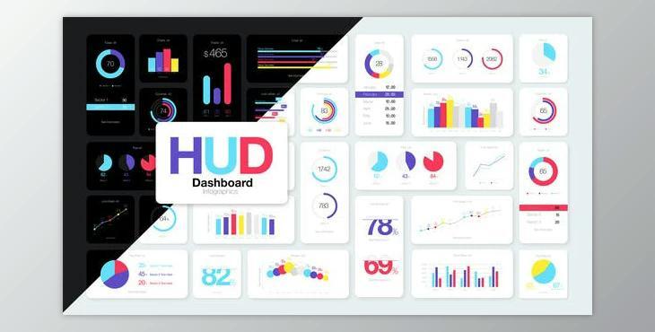 HUD Dashboard Infographics (Videohive 27449314)