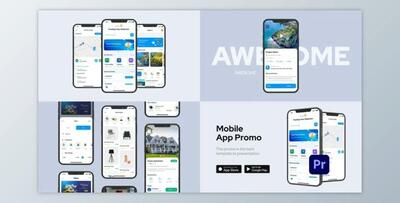 Clean Mobile App Promo for Premiere Pro (Videohive 33651785)