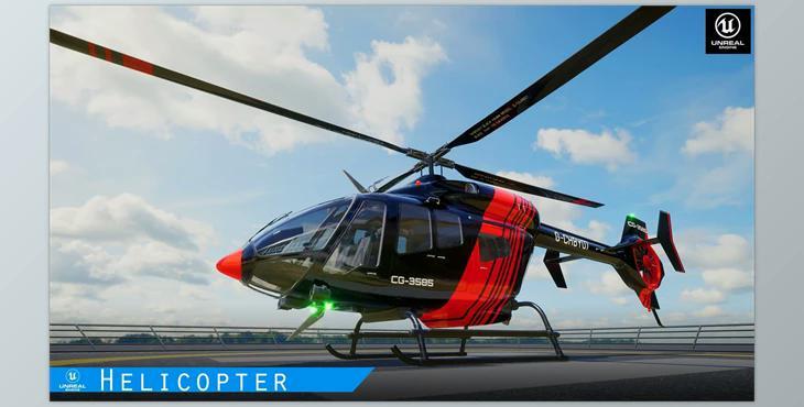 Unreal Engine - Blueprints Photorealistic Helicopter v5.2