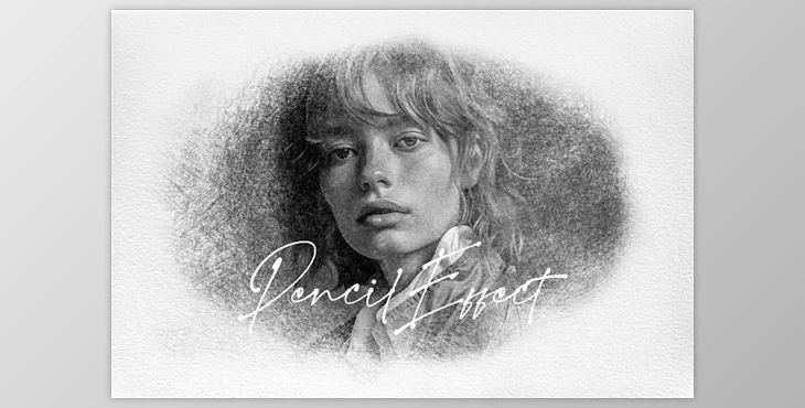 Pencil Drawing Photo Effect - 91973057