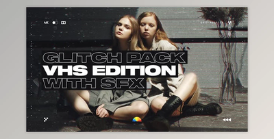VHS Glitch Transitions (Videohive 35270638) - AE Project