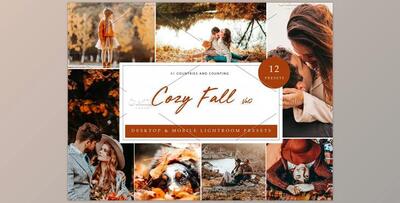 12 Lightroom Presets Cozy Fall Vol 2 CreativeMarket-5962501 (LET, DNG, XMP)