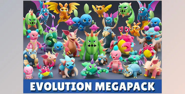 Unity 3D-Models Cartoon Characters - Mega Pack v1.0