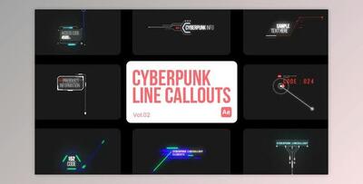 Cyberpunk Line Callouts 02 for After Effects (Videohive 45211138) - AE Project