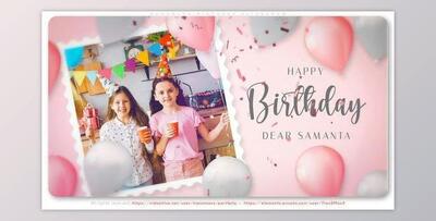 Samantha Birthday Slideshow (Videohive 36180836) - AE Project