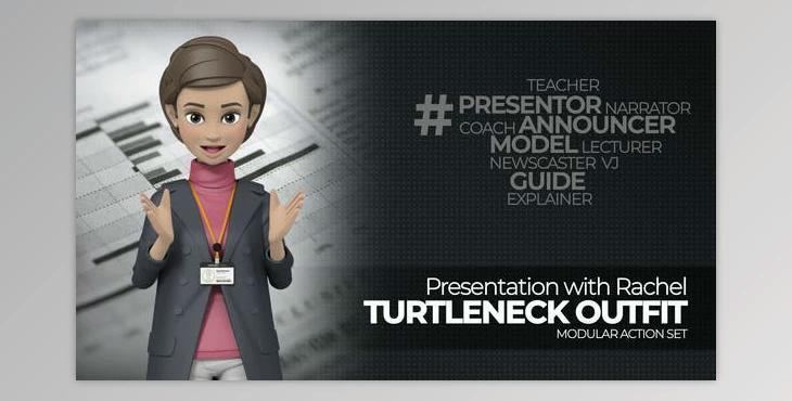 Presentation With Rachel Turtleneck Outfit (Videohive 25387485) - AE Project